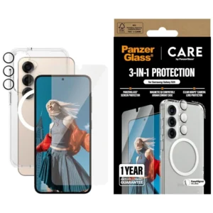 CARE by PanzerGlass Flagship 3in1 Case + Glass + Lens Protective Kit for Samsung Galaxy S25eng
