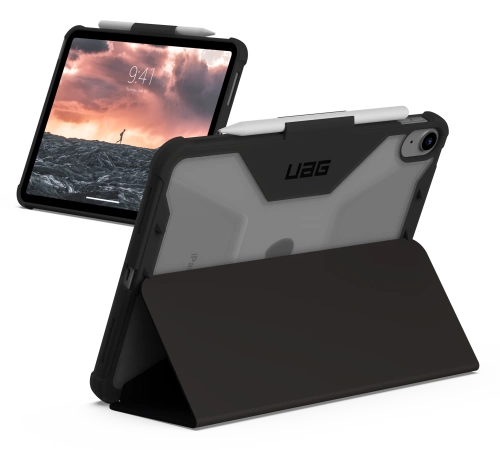 188485_3 UAG Plyo Case with Apple Pencil Holder for iPad 10.9" (10th Gen.) - Gray/Blackeng