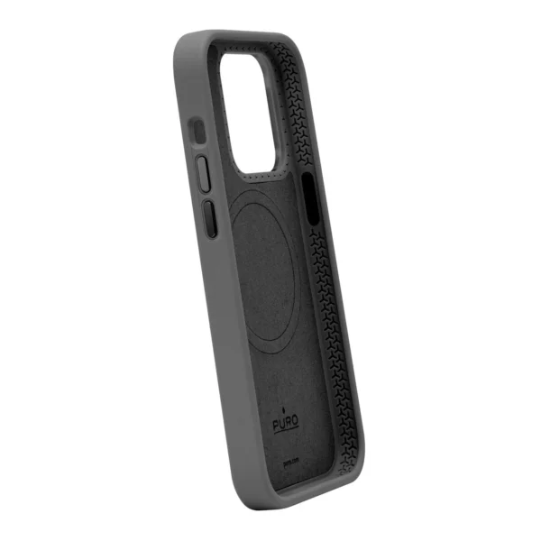 Puro Icon Mag Pro Silicone Case with MagSafe with Metal Buttons for iPhone 15 Plus - Blackeng