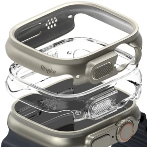 Ringke Slim 2-pack Case for Apple Watch Ultra 1/2 (49mm) - Clear & Titaniumeng