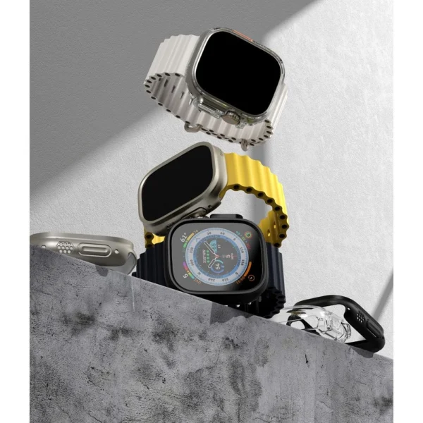 Ringke Slim 2-pack Case for Apple Watch Ultra 1/2 (49mm) - Clear & Titaniumeng