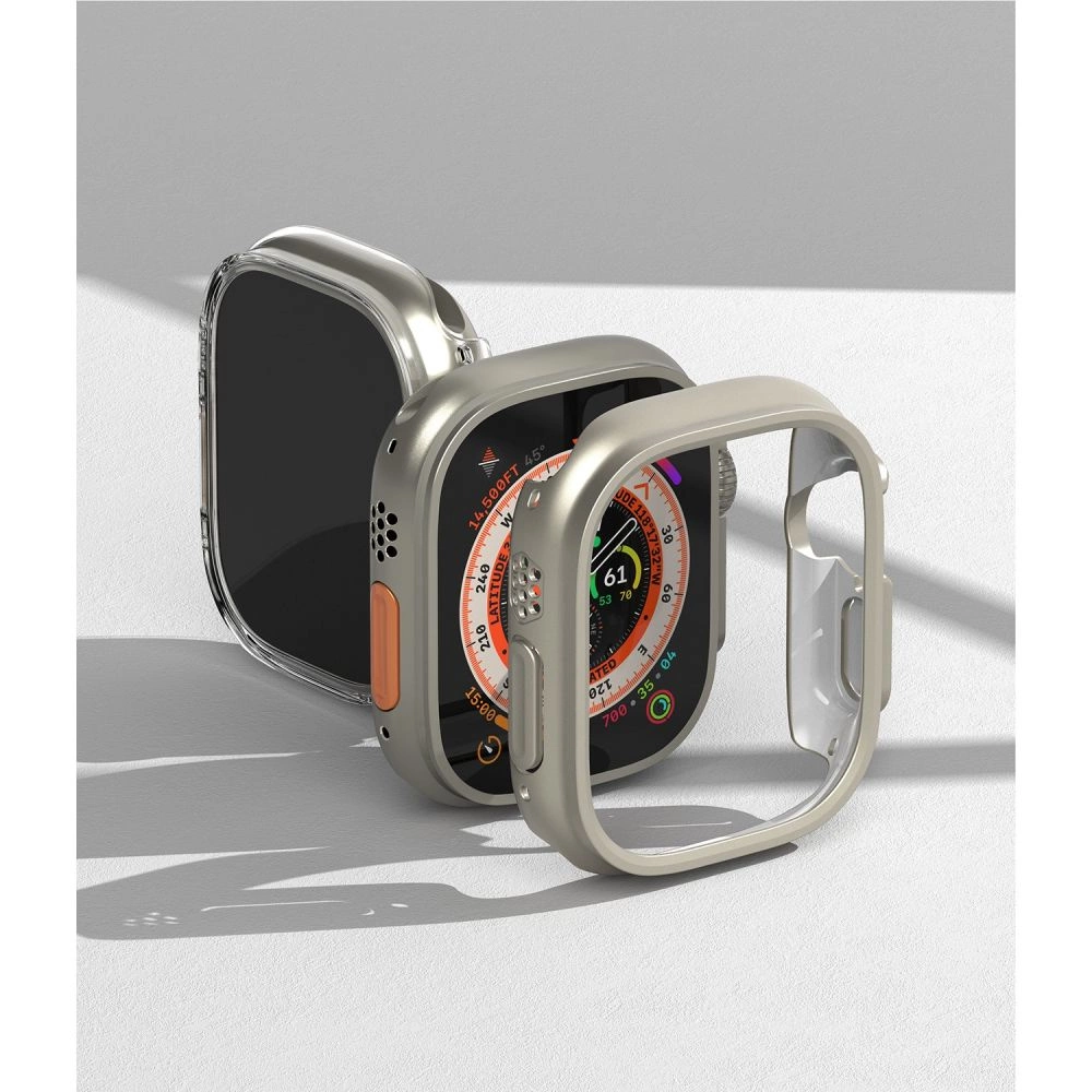 Ringke Slim 2-pack Case for Apple Watch Ultra 1/2 (49mm) - Clear & Titaniumeng