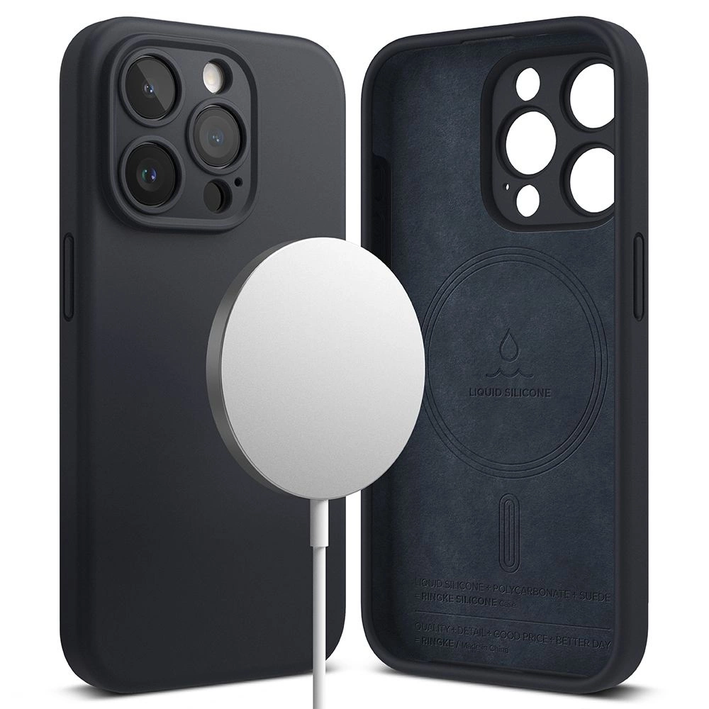Ringke Silicone MagSafe iPhone 15 Pro Case - Navy Blueeng
