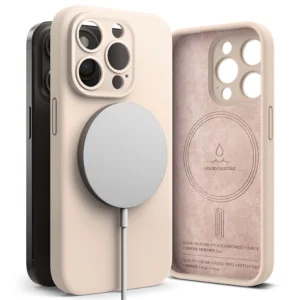 Ringke Silicone MagSafe iPhone 15 Pro Case - Pinkeng