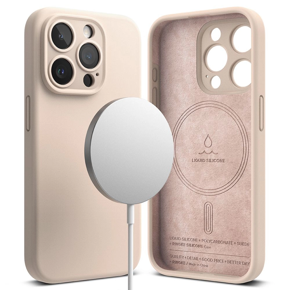 Ringke Silicone MagSafe iPhone 15 Pro Case - Pinkeng