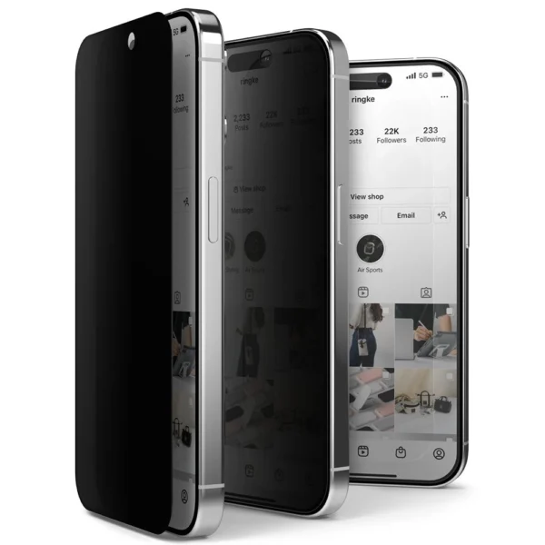 Ringke Tempered Glass Privacy Glass for iPhone 15 Pro Maxeng