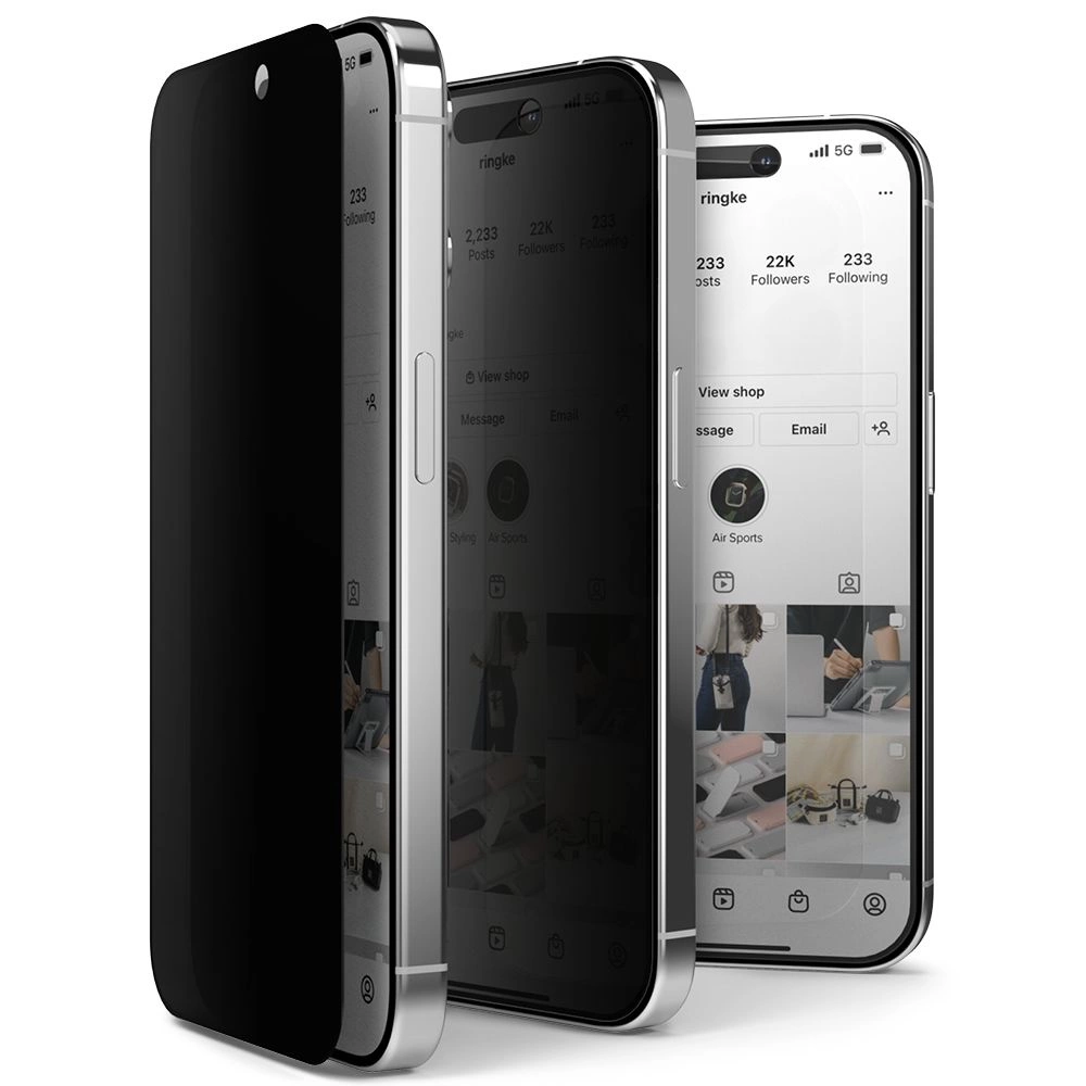 Ringke Tempered Glass Privacy Glass for iPhone 15 Pro Maxeng