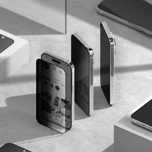 Ringke Tempered Glass Privacy Glass for iPhone 15 Pro Maxeng