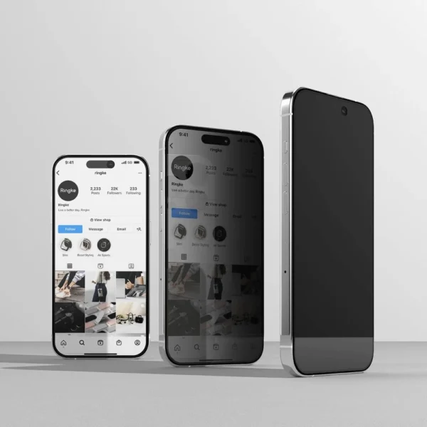 Ringke Tempered Glass Privacy Glass for iPhone 15 Pro Maxeng