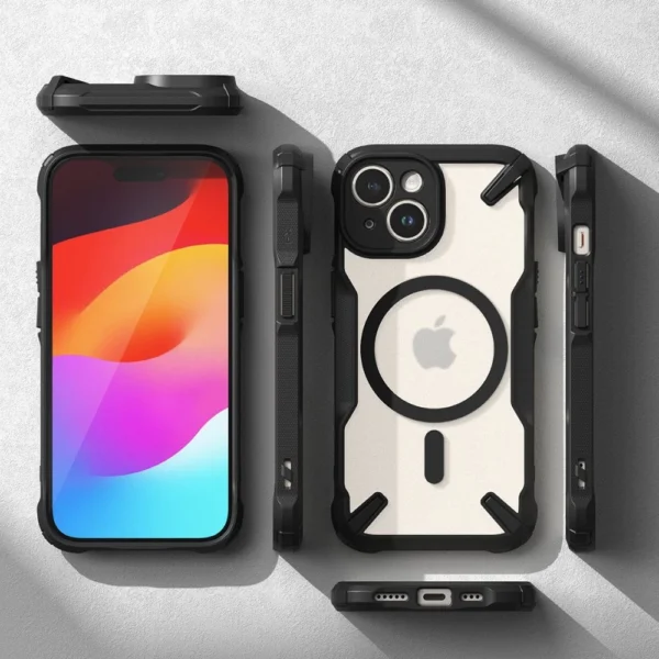 Ringke Fusion X MagSafe iPhone 15 Plus Case - Matte Blackeng