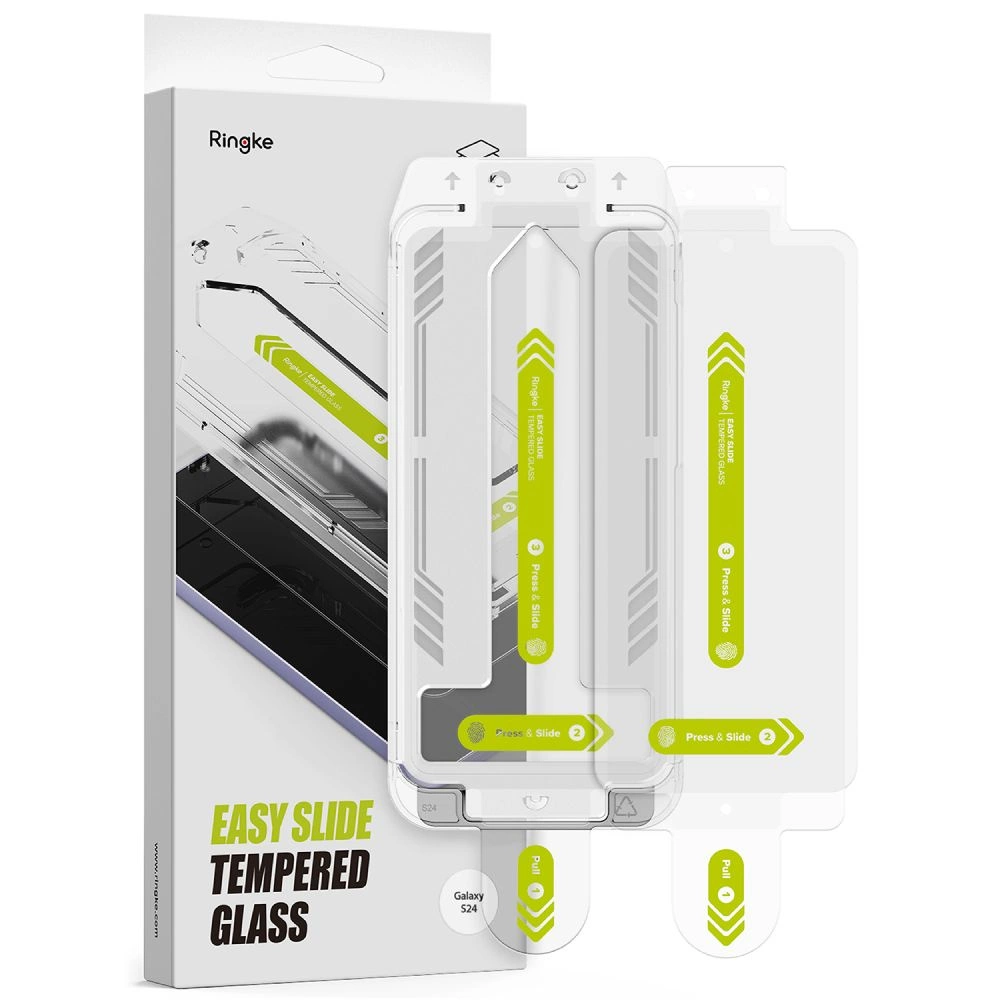 Ringke Easy Slide 2-pack tempered glass for Samsung Galaxy S24eng