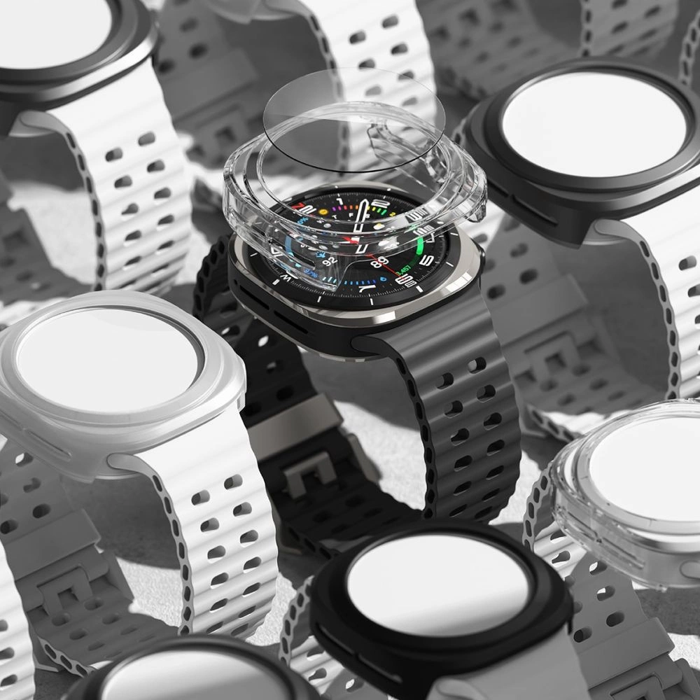 Ringke Slim & Tempered Glass Case + Glass Set for Samsung Galaxy Watch Ultra 47mm - Blackeng