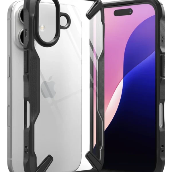Ringke Fusion X iPhone 16 Case - Blackeng