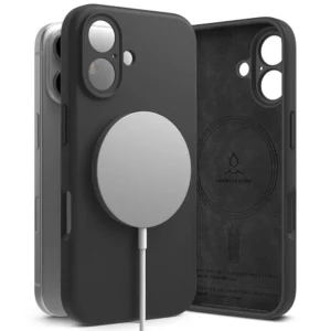 Ringke Silicone MagSafe iPhone 16 Case - Blackeng