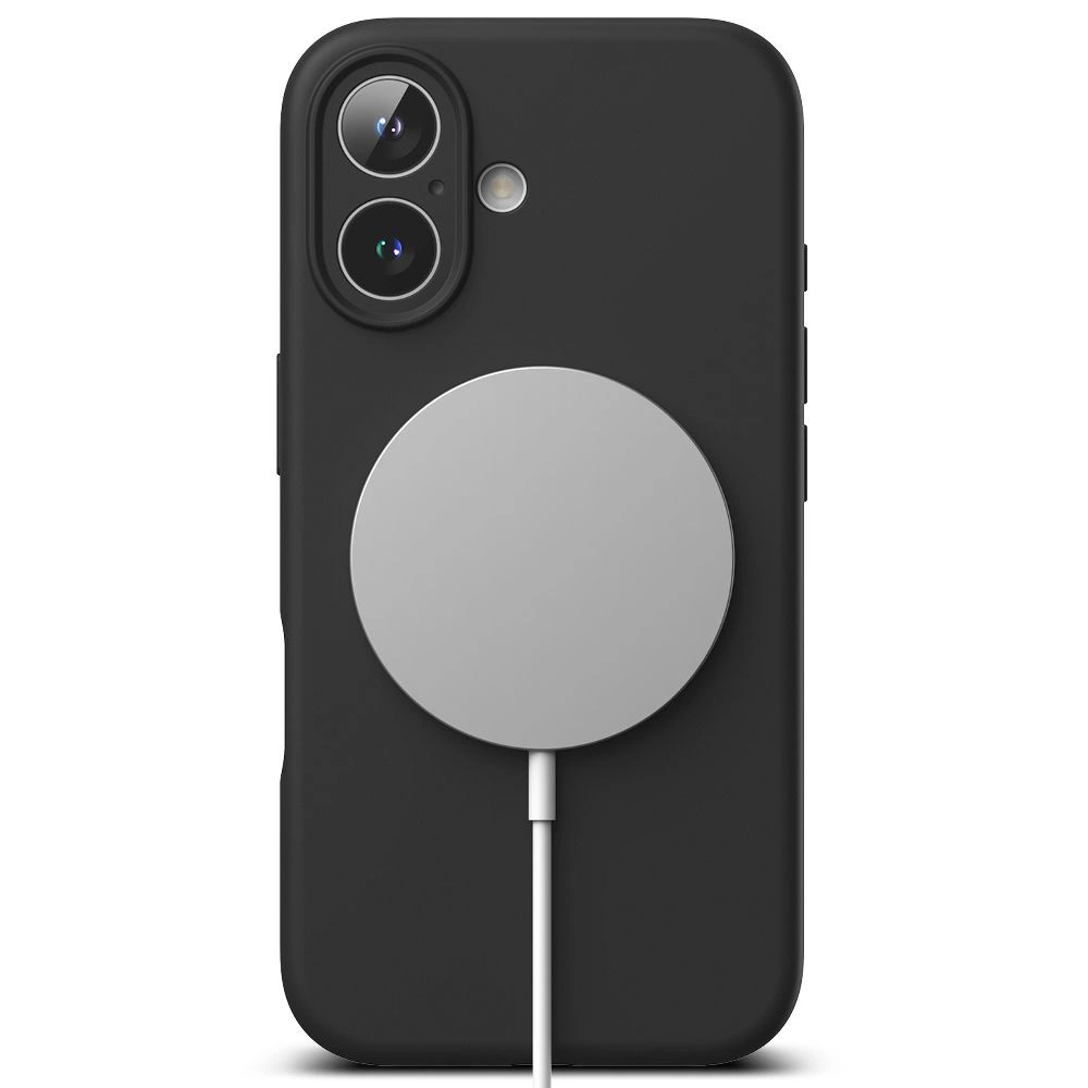 Ringke Silicone MagSafe iPhone 16 Case - Blackeng