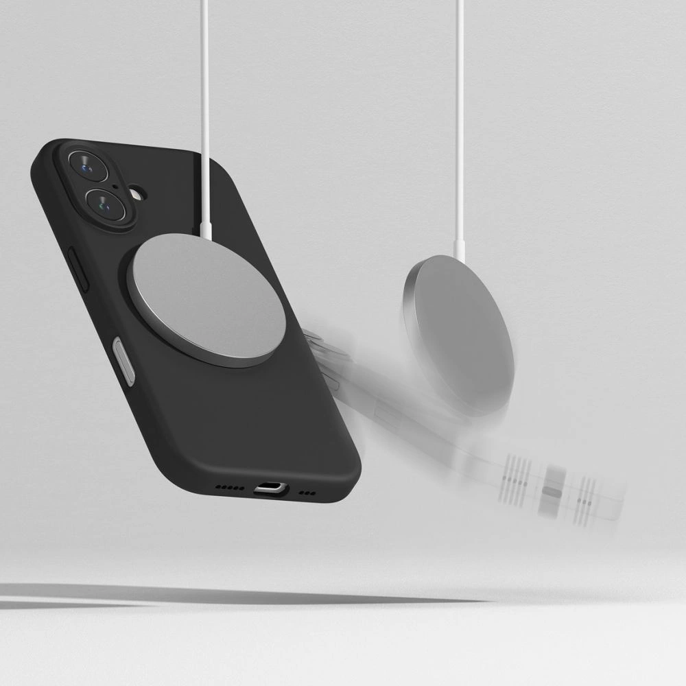 Ringke Silicone MagSafe iPhone 16 Case - Blackeng