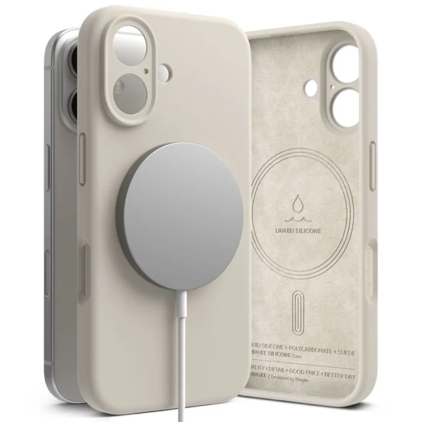 Ringke Silicone MagSafe iPhone 16 Case - Beigeeng