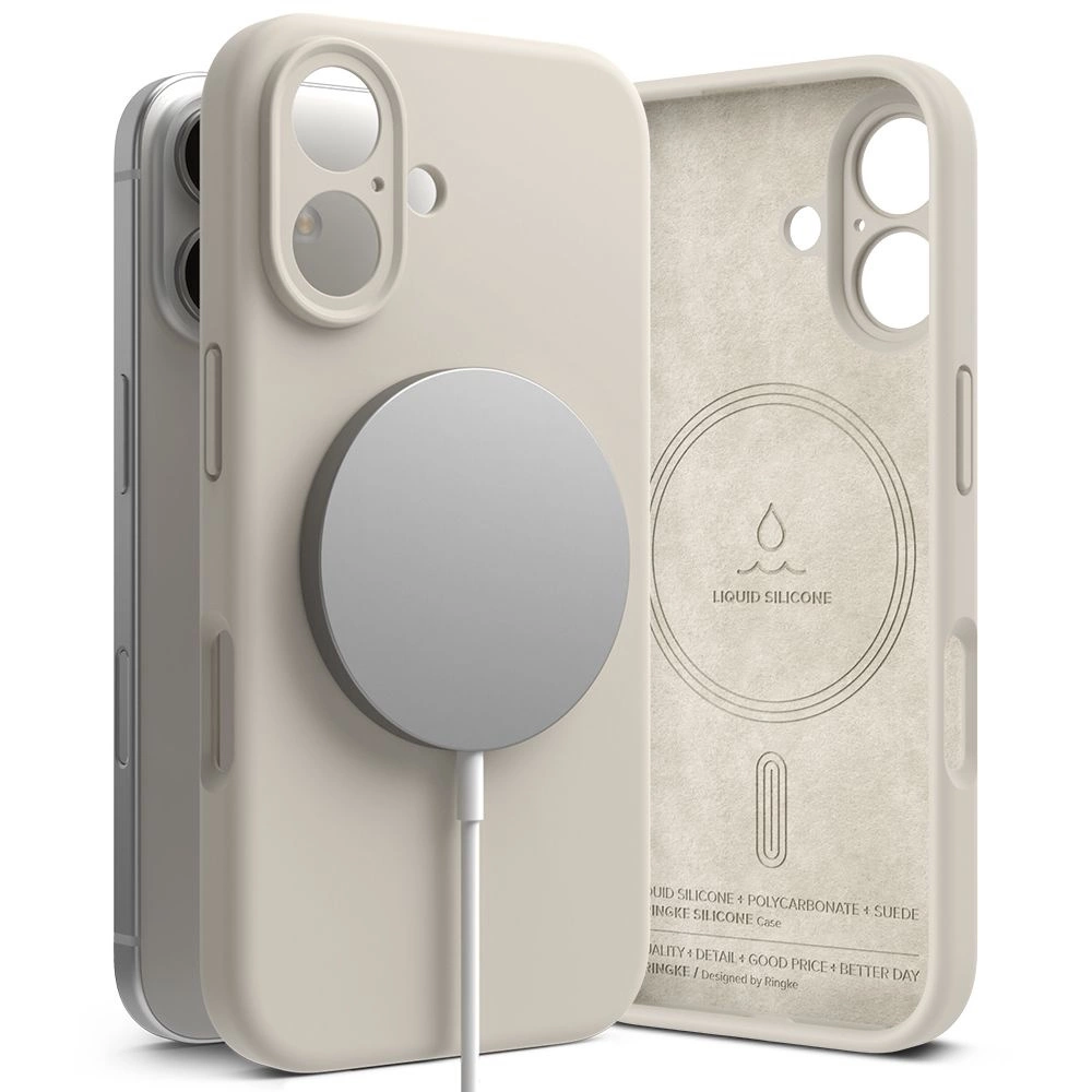 Ringke Silicone MagSafe iPhone 16 Case - Beigeeng