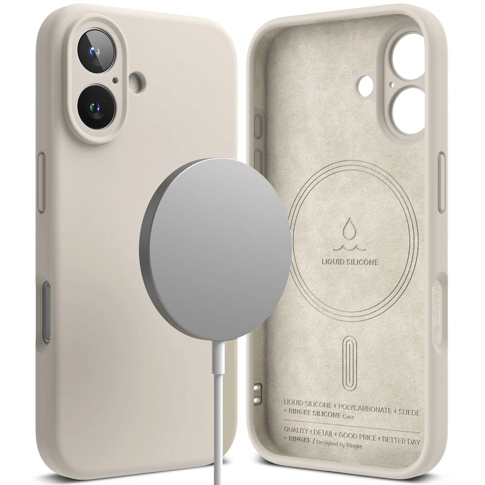 Ringke Silicone MagSafe iPhone 16 Case - Beigeeng