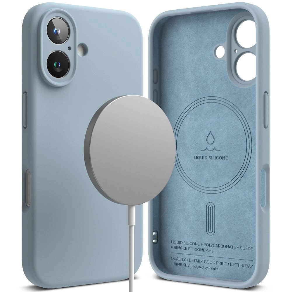 Ringke Silicone MagSafe iPhone 16 Case - Blueeng