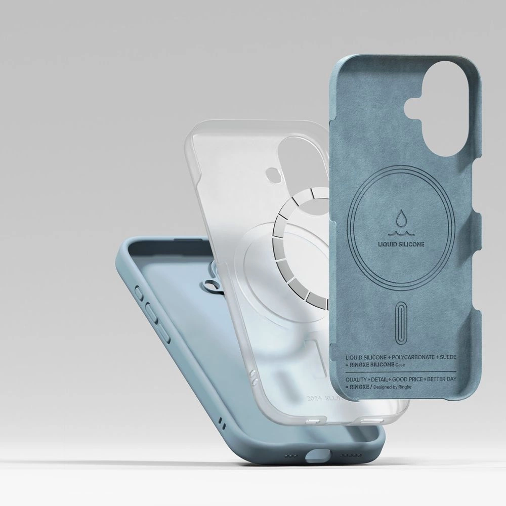 Ringke Silicone MagSafe iPhone 16 Case - Blueeng