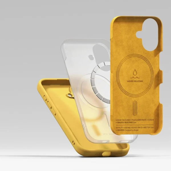Ringke Silicone MagSafe case for iPhone 16 - yelloweng