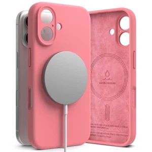 Ringke Silicone MagSafe iPhone 16 Case - Pinkeng