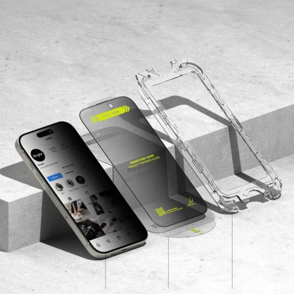 Ringke Easy Slide Privacy Glass 2-pack for iPhone 15 / 16eng