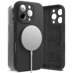 Ringke Silicone MagSafe iPhone 16 Pro Case - Blackeng