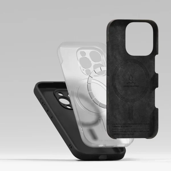 Ringke Silicone MagSafe iPhone 16 Pro Case - Blackeng