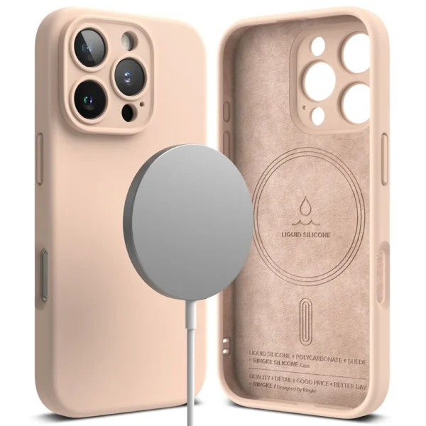 Ringke Silicone MagSafe iPhone 16 Pro Case - Pinkeng