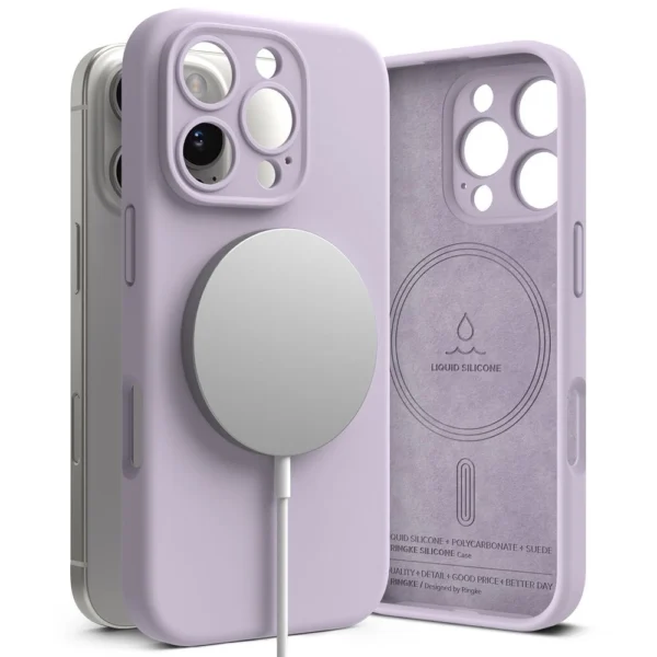 Ringke Silicone MagSafe iPhone 16 Pro Case - Purpleeng