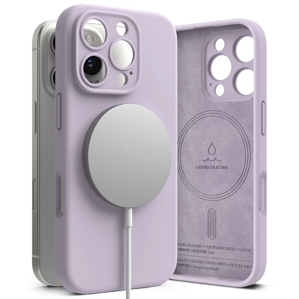 Ringke Silicone MagSafe iPhone 16 Pro Case - Purpleeng