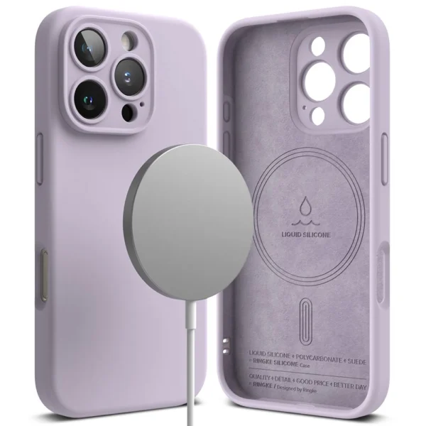 Ringke Silicone MagSafe iPhone 16 Pro Case - Purpleeng