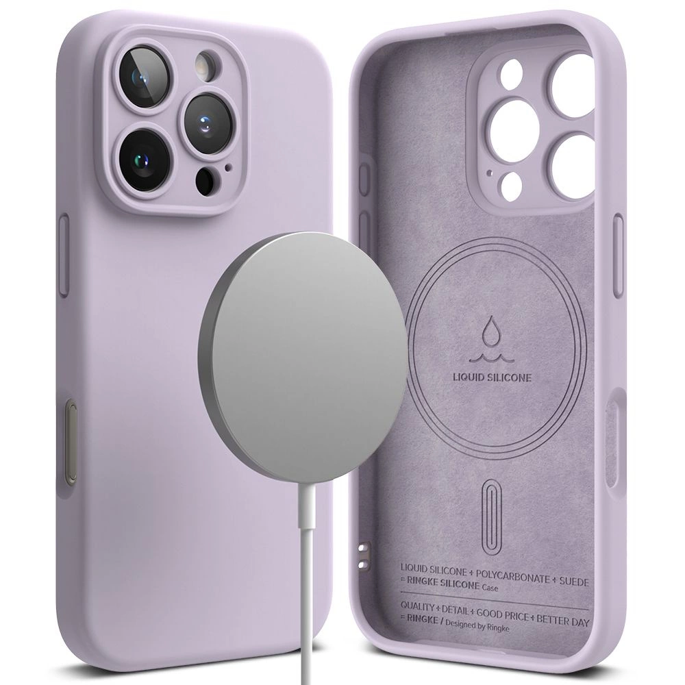 Ringke Silicone MagSafe iPhone 16 Pro Case - Purpleeng
