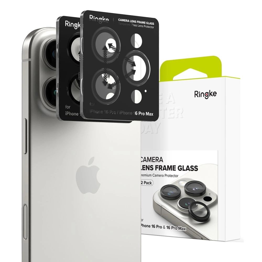 Ringke Camera Frame Protector 2-pack for iPhone 16 Pro / 16 Pro Max - Blackeng