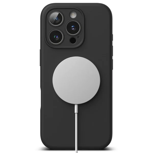 Ringke Silicone MagSafe Case for iPhone 16 Pro max - Blackeng