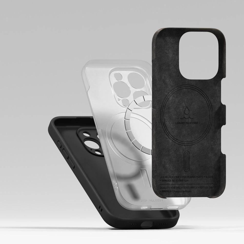 Ringke Silicone MagSafe Case for iPhone 16 Pro max - Blackeng