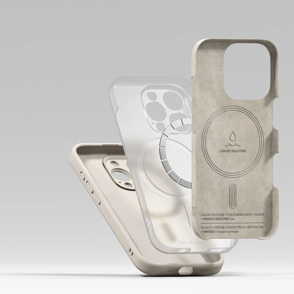 Ringke Silicone MagSafe iPhone 16 Pro Max Case - Beigeeng