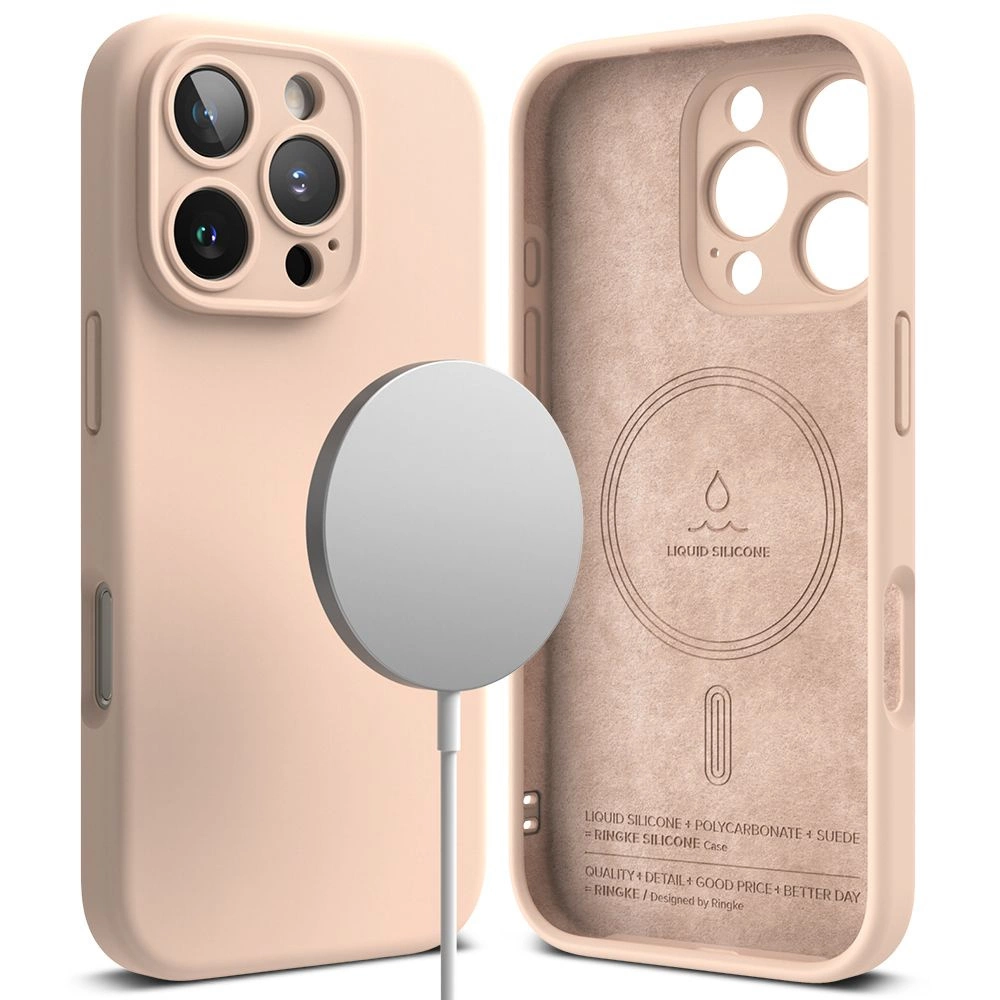 Ringke Silicone MagSafe iPhone 16 Pro Max Case - Pinkeng