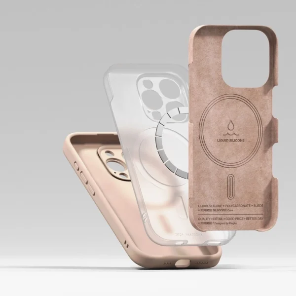 Ringke Silicone MagSafe iPhone 16 Pro Max Case - Pinkeng