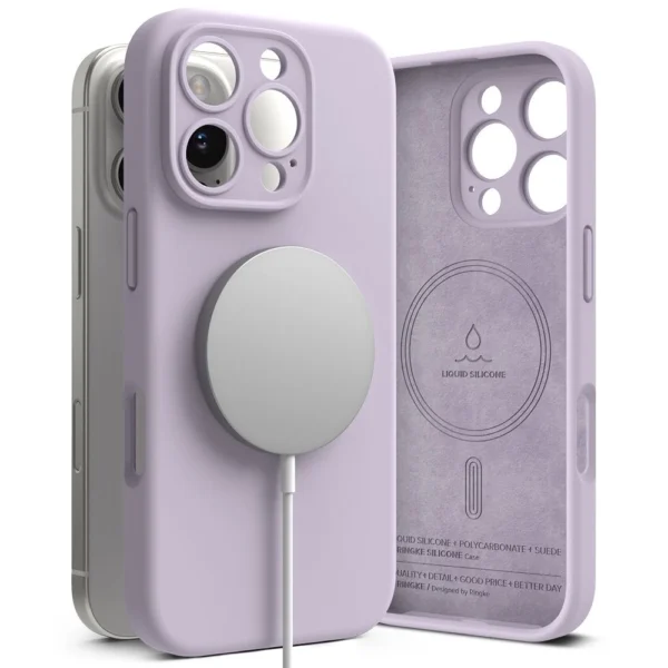 Ringke Silicone MagSafe iPhone 16 Pro Max Case - Purpleeng