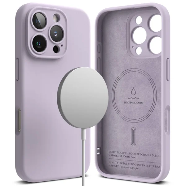 Ringke Silicone MagSafe iPhone 16 Pro Max Case - Purpleeng