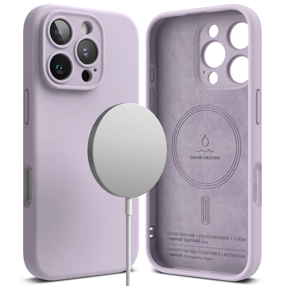 Ringke Silicone MagSafe iPhone 16 Pro Max Case - Purpleeng