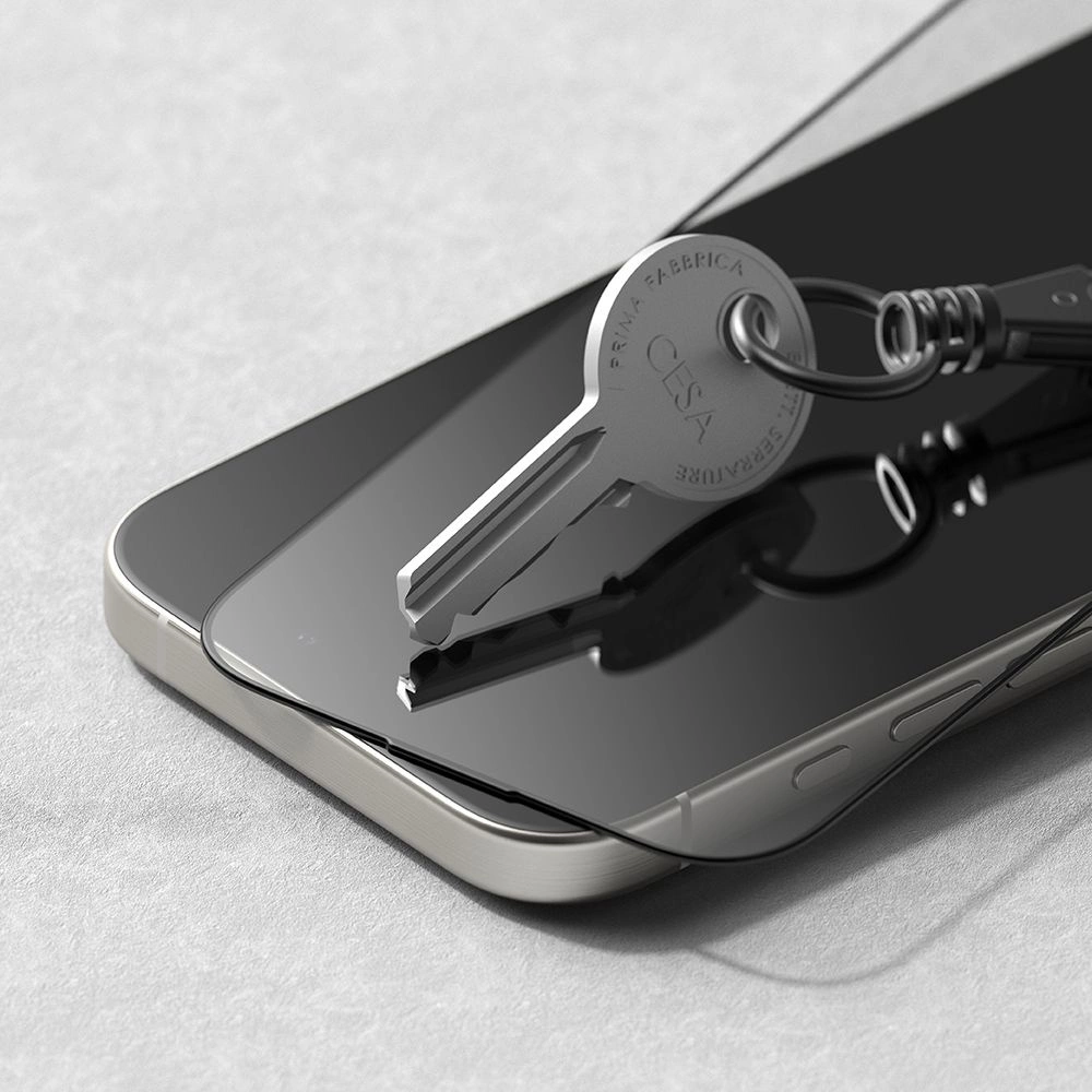 Ringke Easy Slide 2-pack Black Frame Tempered Glass for iPhone 16 Pro Maxeng