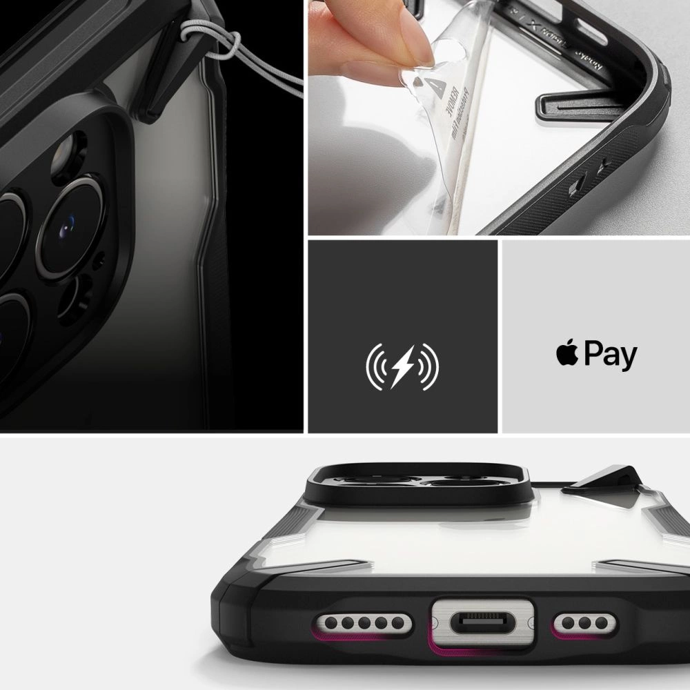 Ringke Fusion X iPhone 16 Pro Case - Blackeng