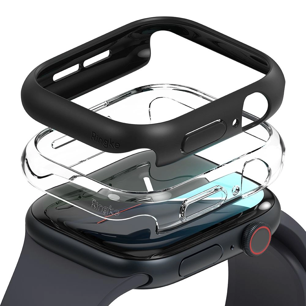 Ringke Slim 2-pack Case for Apple Watch 10 46mm - Clear and Matte Blackeng