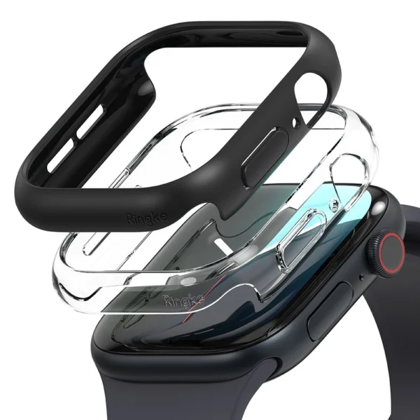 Ringke Slim 2-pack Case for Apple Watch 10 46mm - Clear and Matte Blackeng