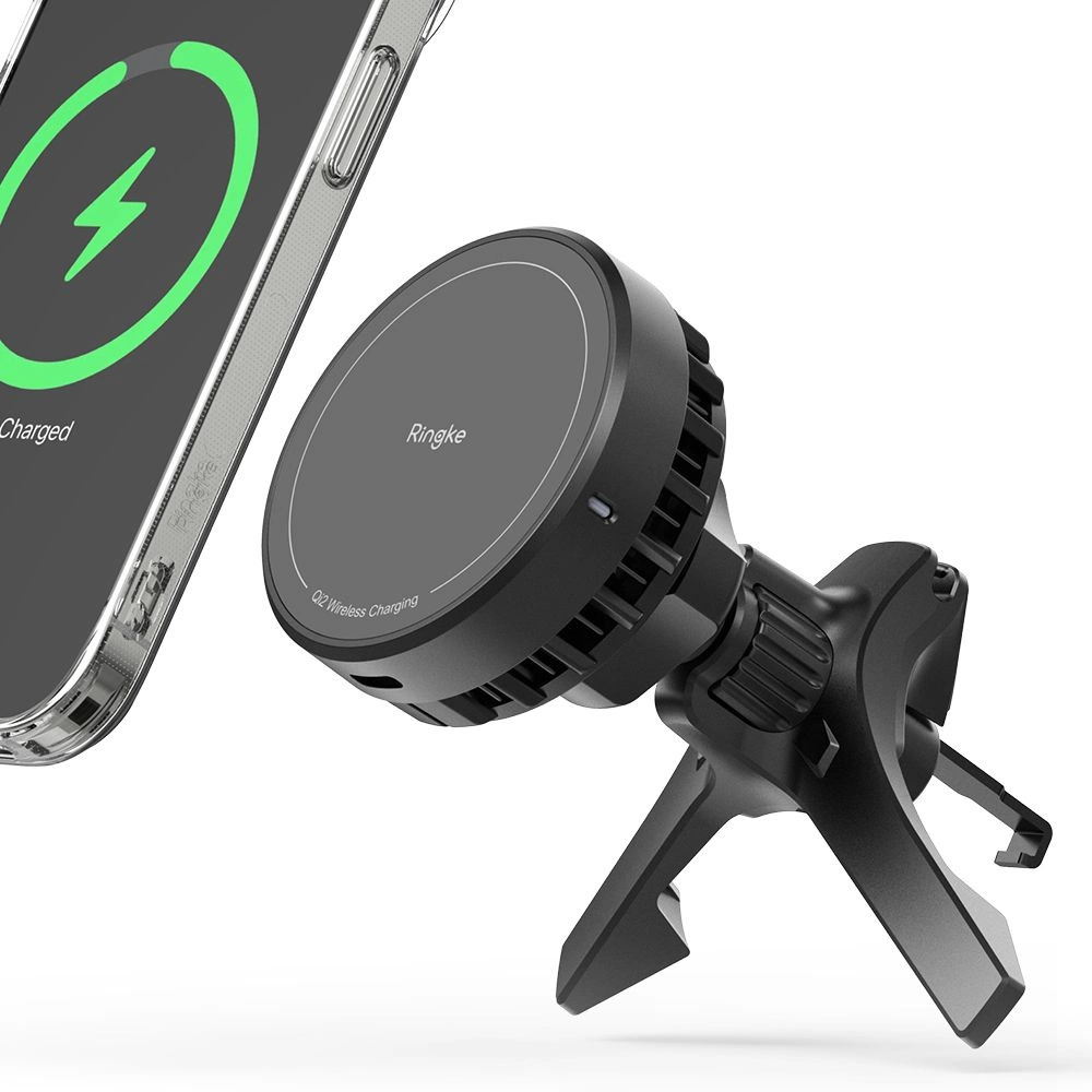Ringke Peltier QI2 MagSafe 15W Wireless Car Charger for Air Vent - Blackeng
