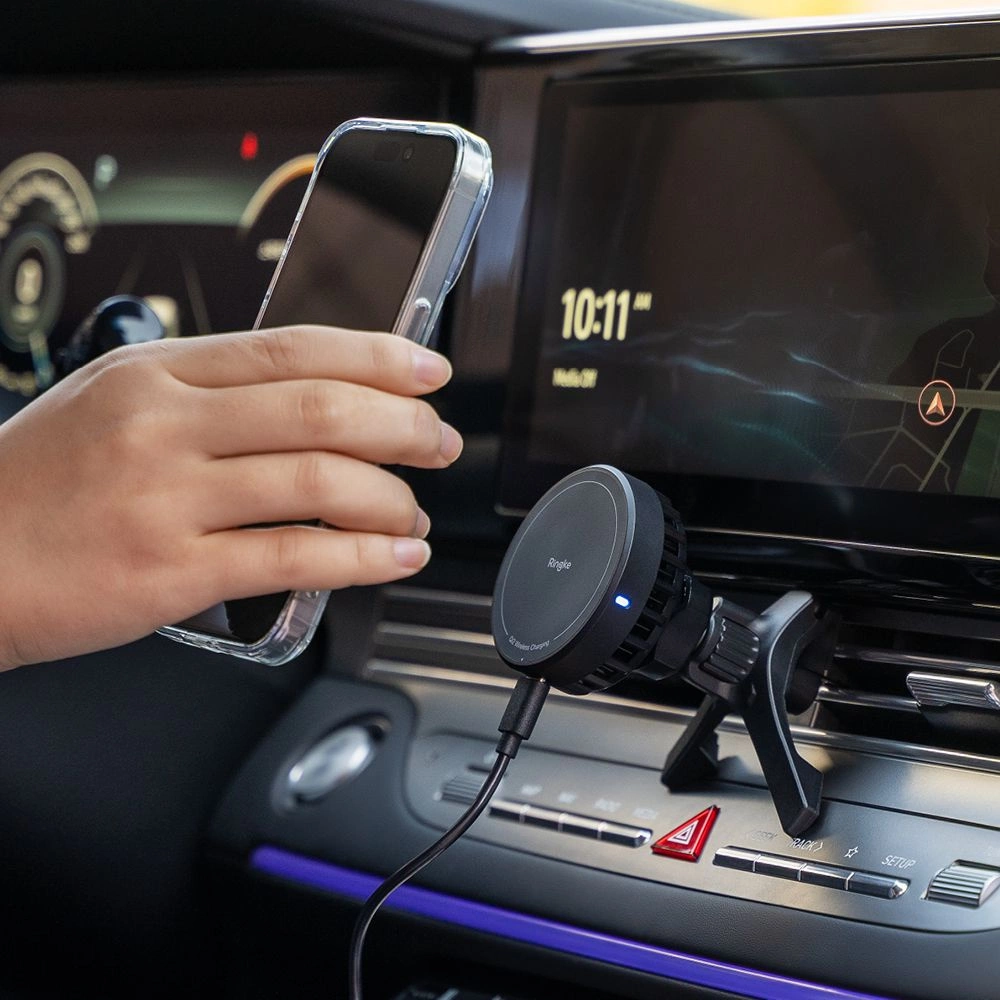 Ringke Peltier QI2 MagSafe 15W Wireless Car Charger for Air Vent - Blackeng